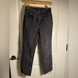 Abercrombie & Fitch Black Straight Leg Jeans